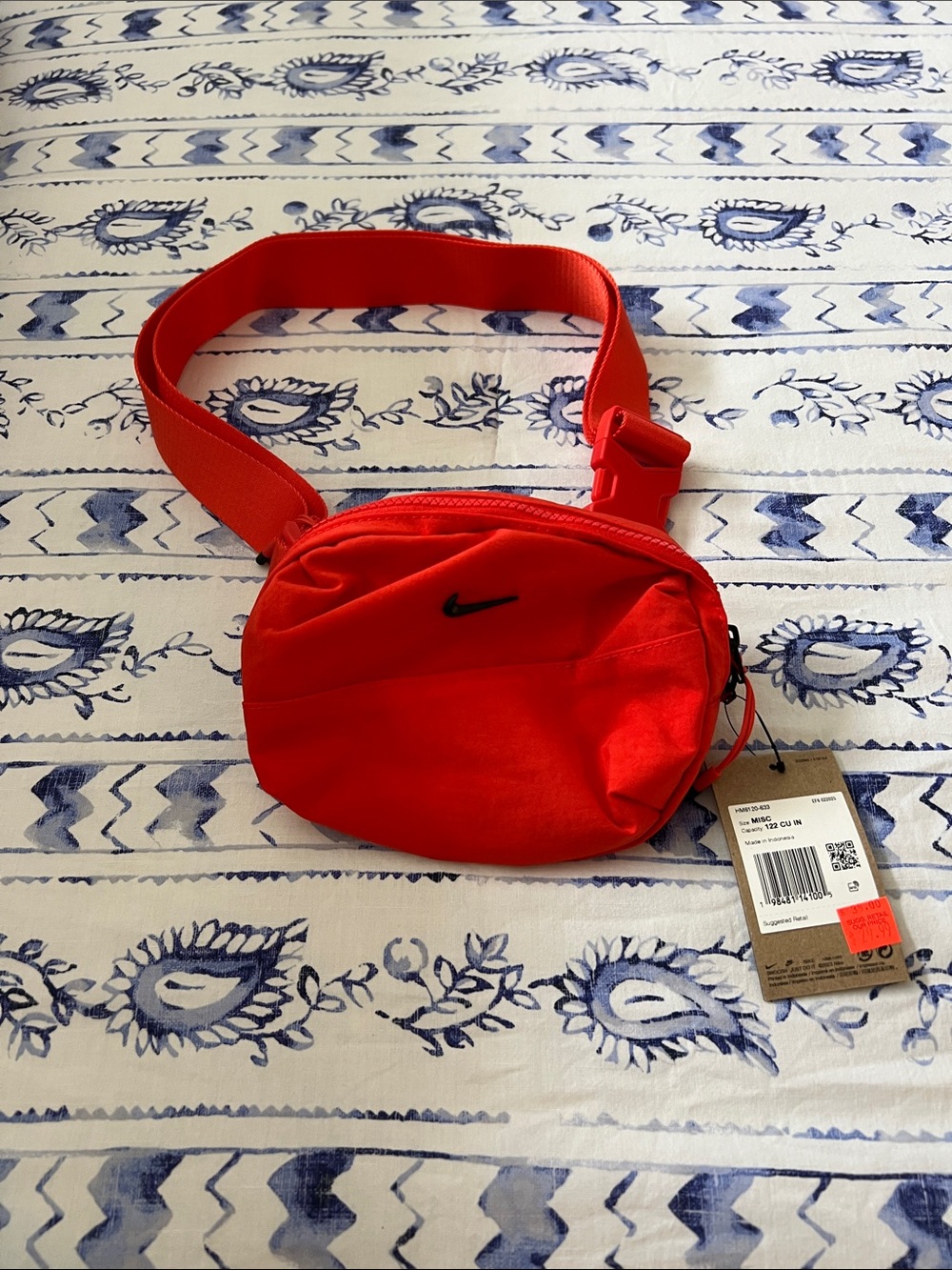 Nike Red Waist Pack with Black Swoosh